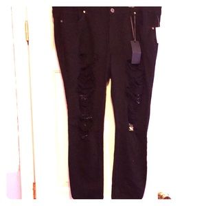 Curvy ripped jeggings